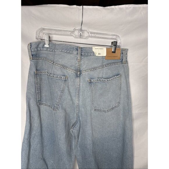 Citizens of Humanity Horseshoe Jeans 31 SAVAHN Light Blue NWT Barrel Frayed New - Picture 8 of 14